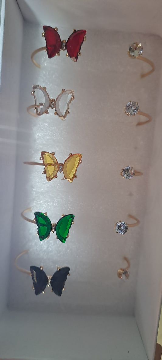 Crystal Butterfly Bangle